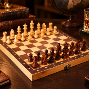 Jeu d'échecs magnétique pliable de voyage