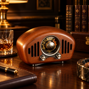 Radio FM Bluetooth vintage en bois