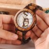 Montre photo en bois personnalisé + coffret en bois gravé