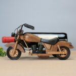 Support à vin moto en bois