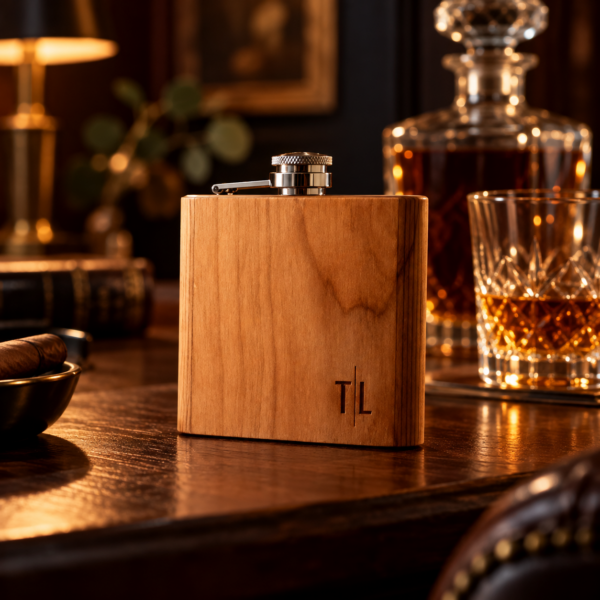 Flasque personnalisée en bois