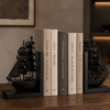Serre-livre bateau noir