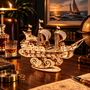 maquette bateau en bois 3D