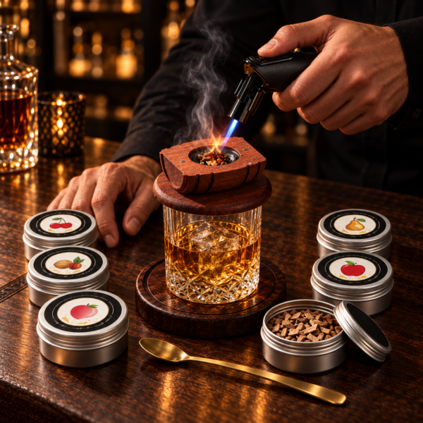 Coffret fumoir à whisky – 6 arômes de bois