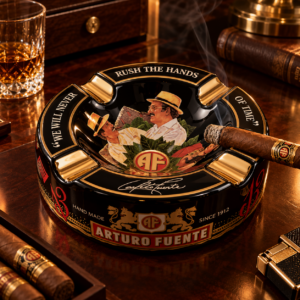Le Temps Suspendu — Cendrier à cigares noir et or, 4 emplacements